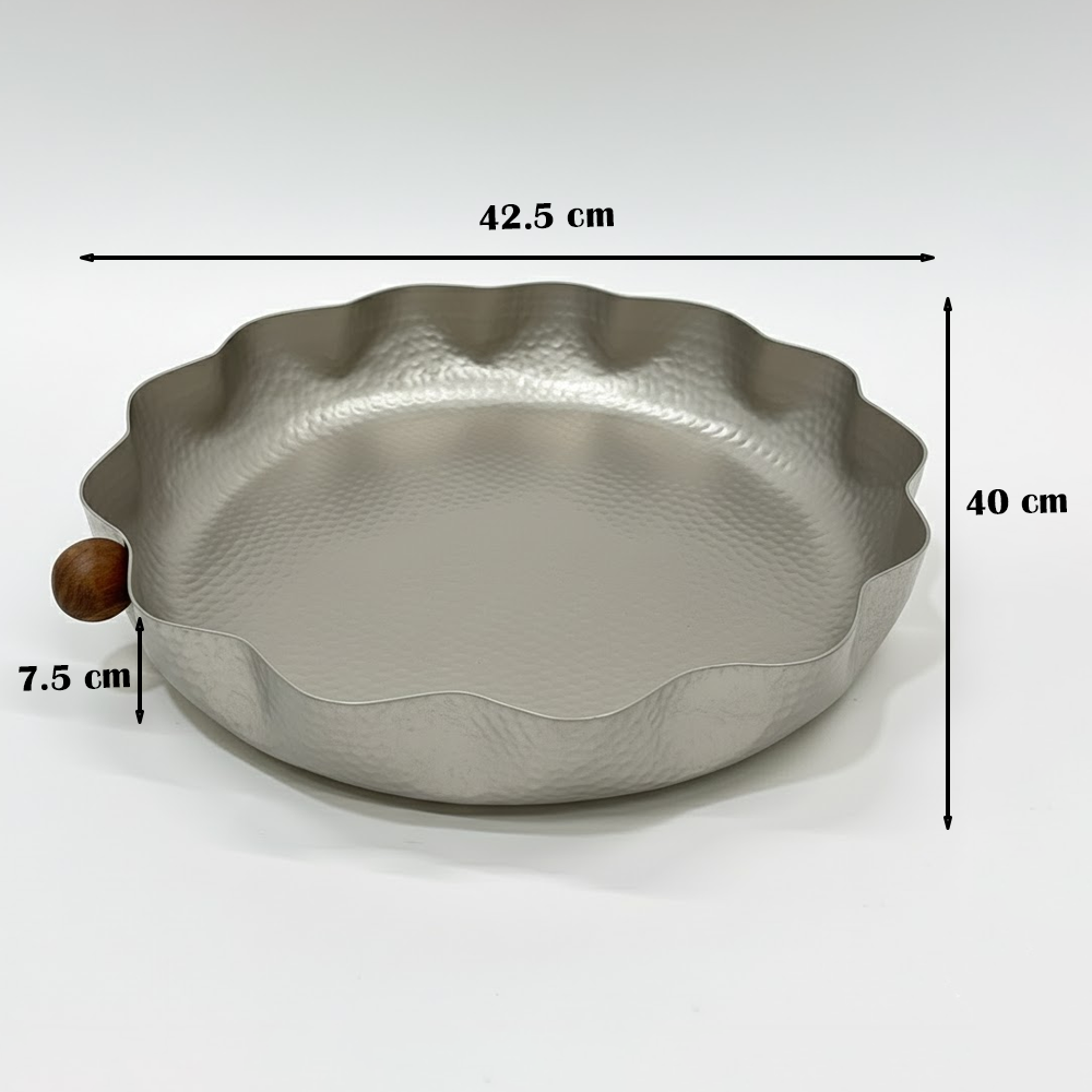 صينية تقديم معدنية كبيرة