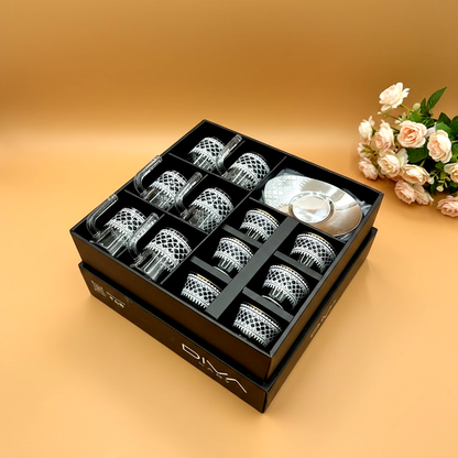 طقم استكانة وفنجان 18قطعة