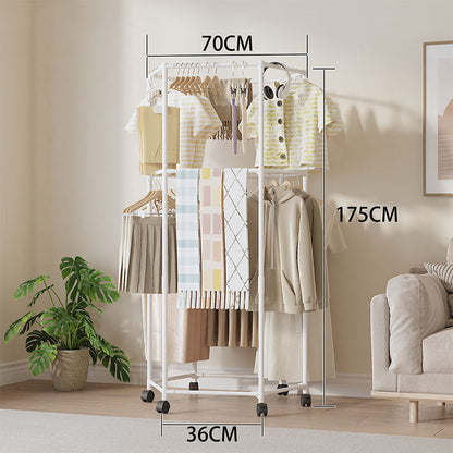 حامل ملابس متحرك بعدة طبقات