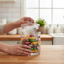 برطمان زجاجي بغطاء زجاجي