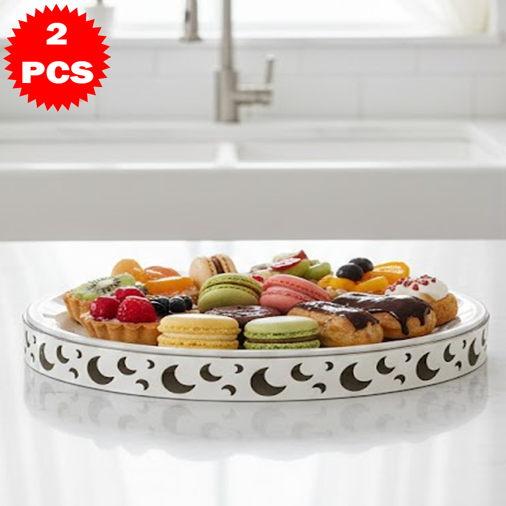 47x35 طبق تقديم كبير مع حامل معدني