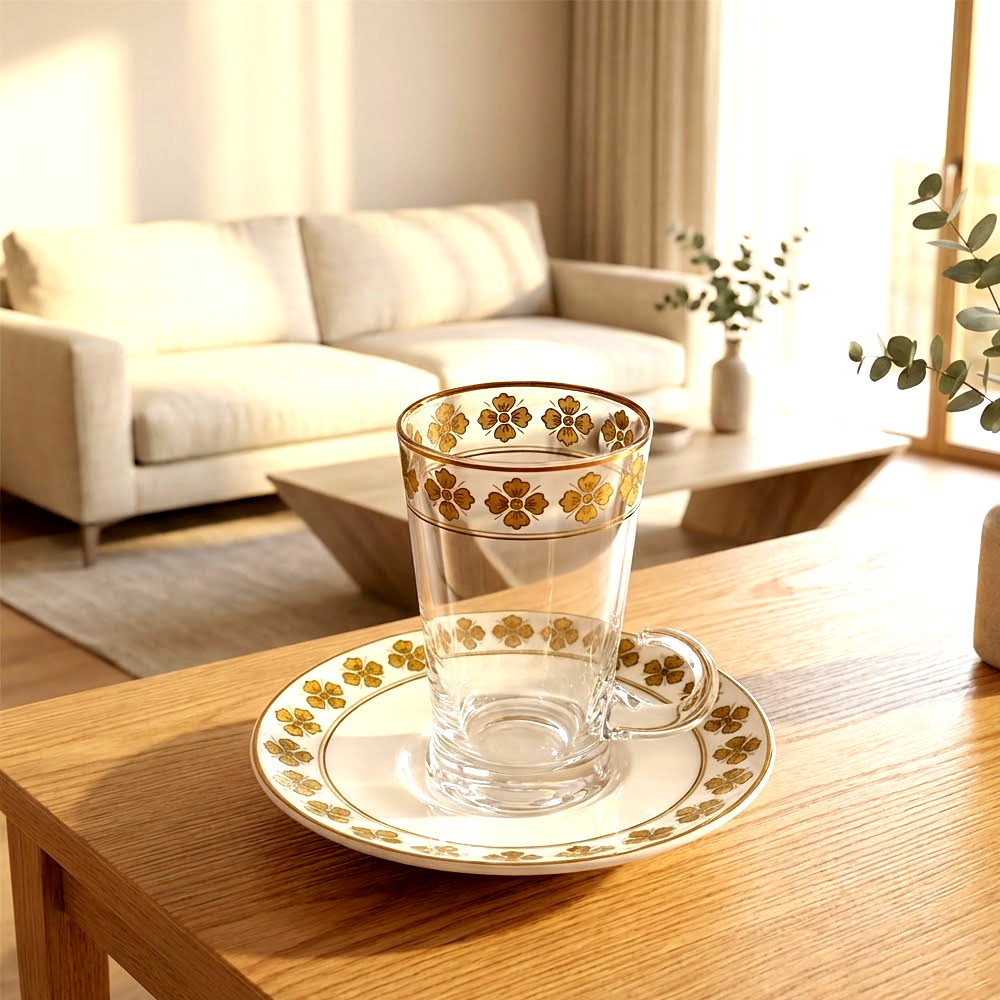 طقم استكانة وفنجان 18قطعة Diva Lady