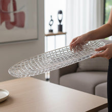 صينية تقديم زجاجية كريستال 50.5 سم