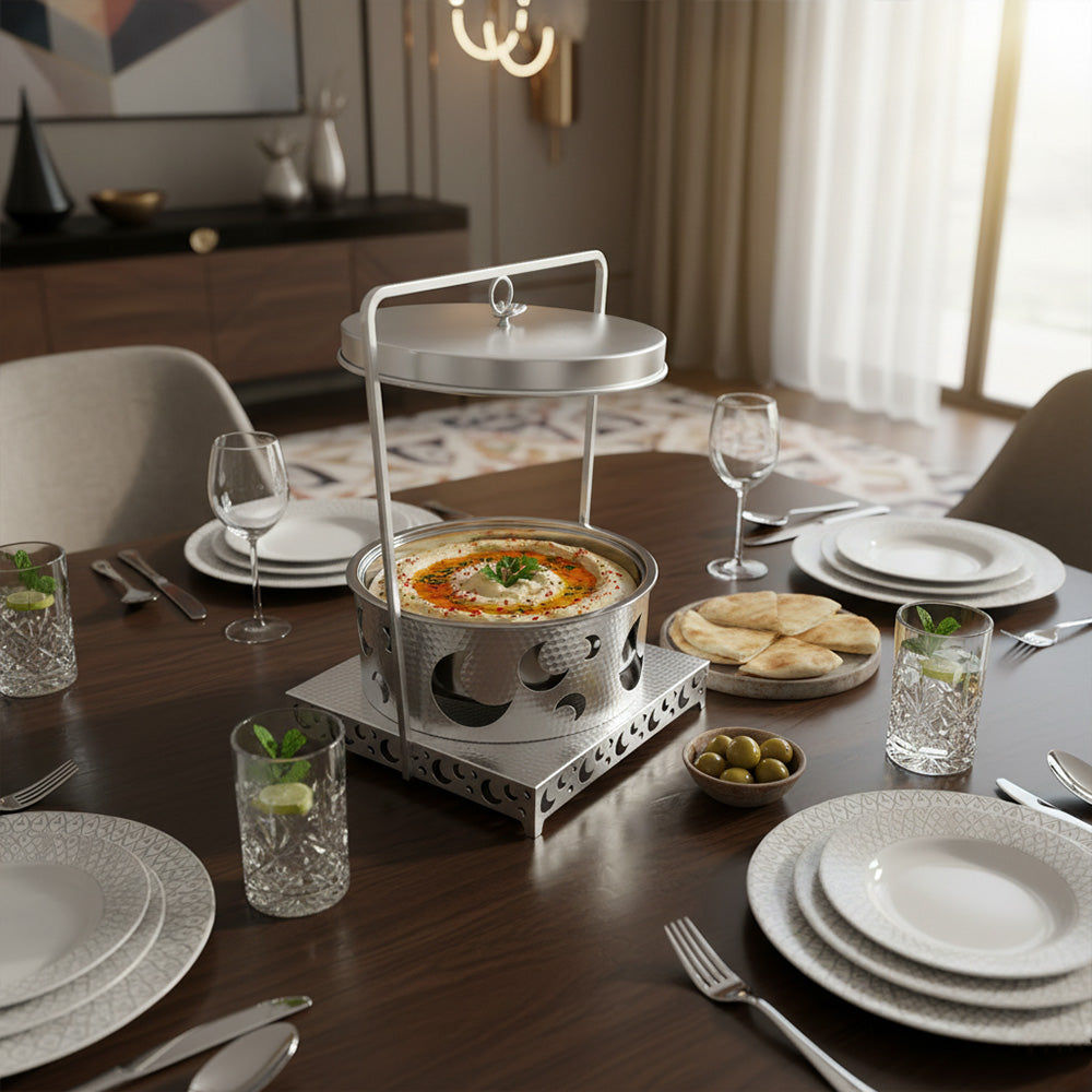 قدر ساخن معلق بتصميم القمر - سعة 4 لتر