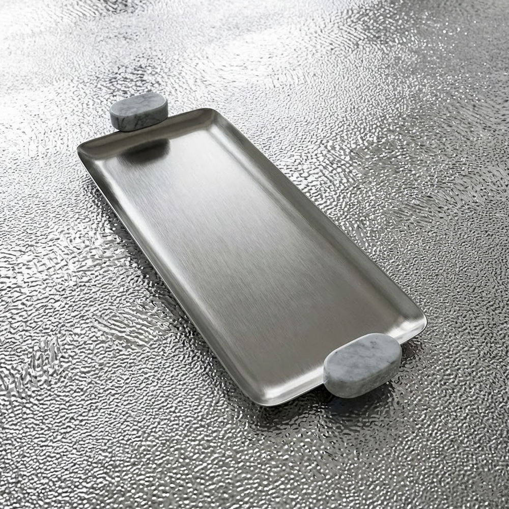 صينية تقديم بلمسة رخامية