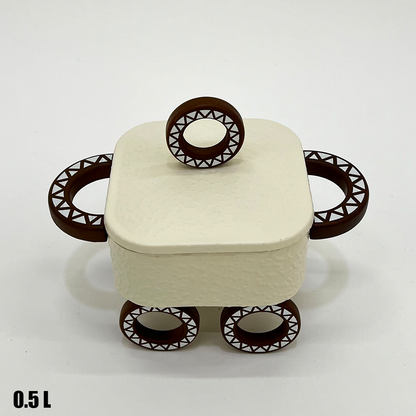 سخان طعام زجاجي مربع صغير 0.5 لتر