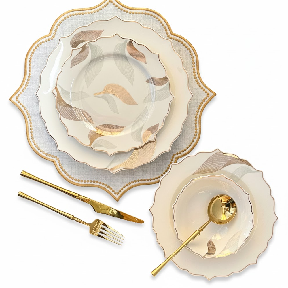 طقم أطباق مائدة فاخر 24 قطعة