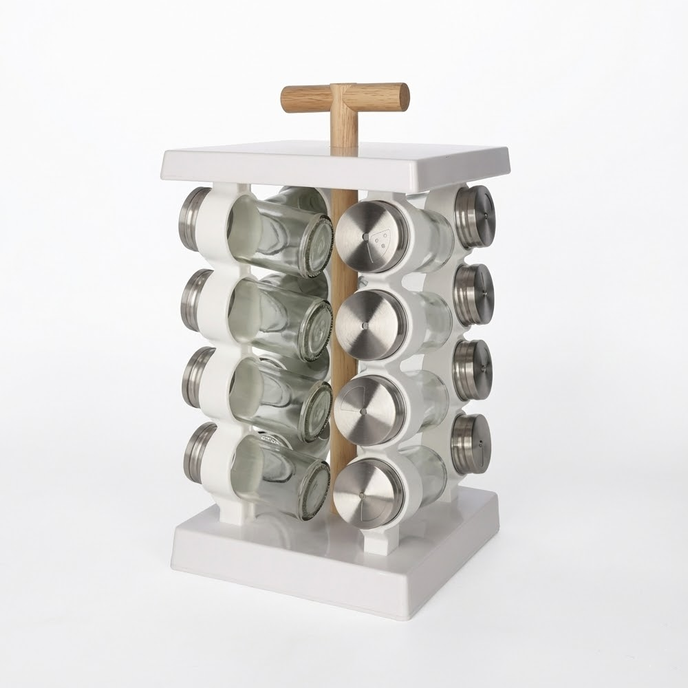 منظم بهارات دوار مع 16 علبة