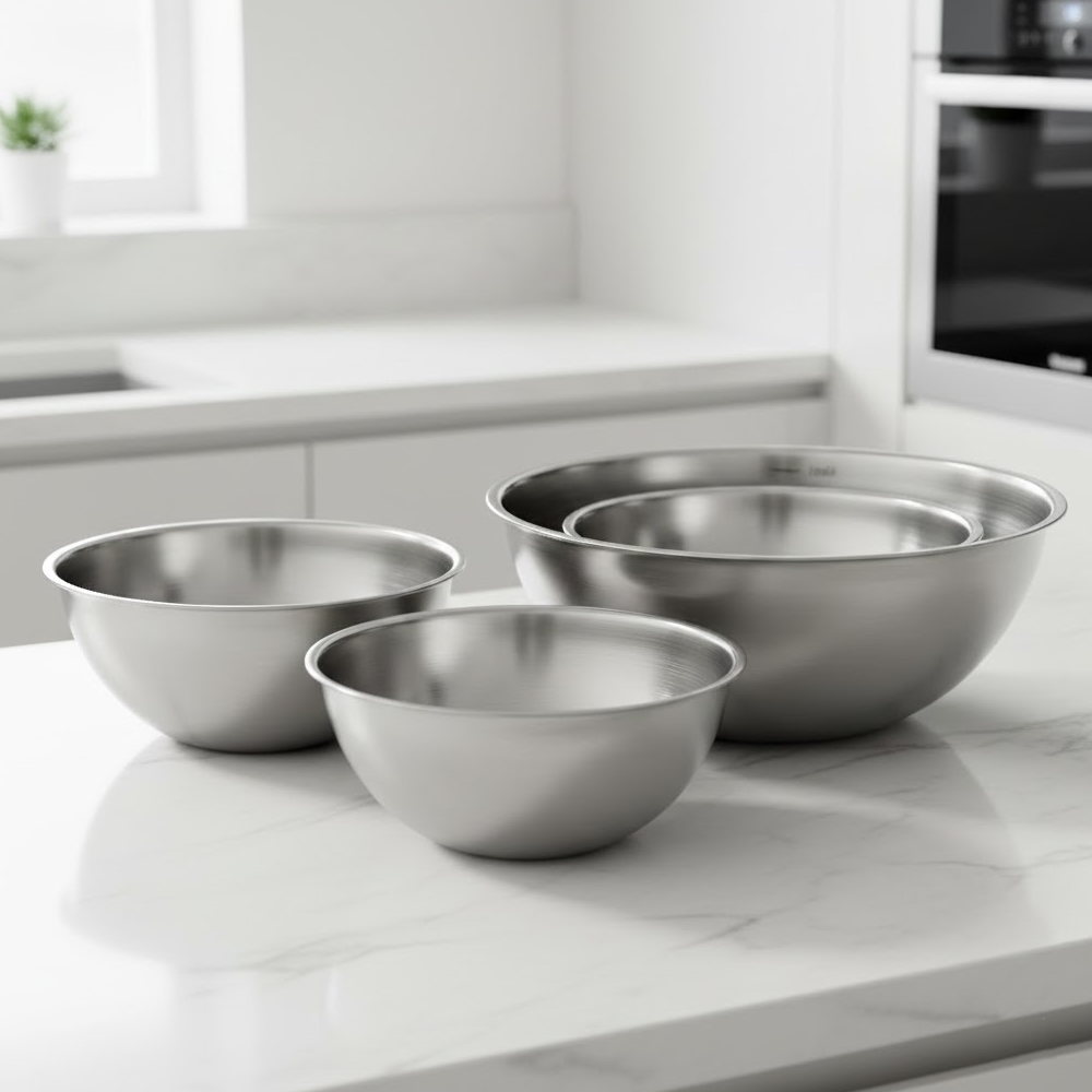 أوعية خلط من الستانلس ستيل 4مقاسات