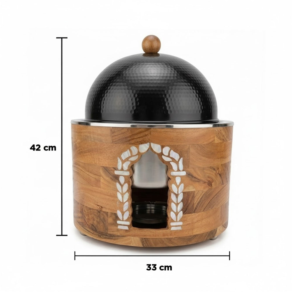 سخان طعام بقاعدة خشبية 5 لتر