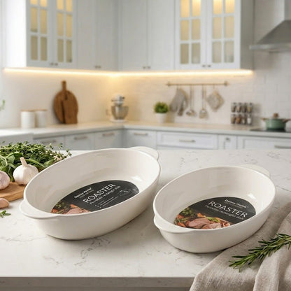 طبق تحميص بيضاوي مستطيل