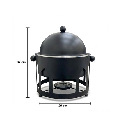 سخان طعام قبة من الفولاذ المقاوم للصدأ سعة 3 لتر