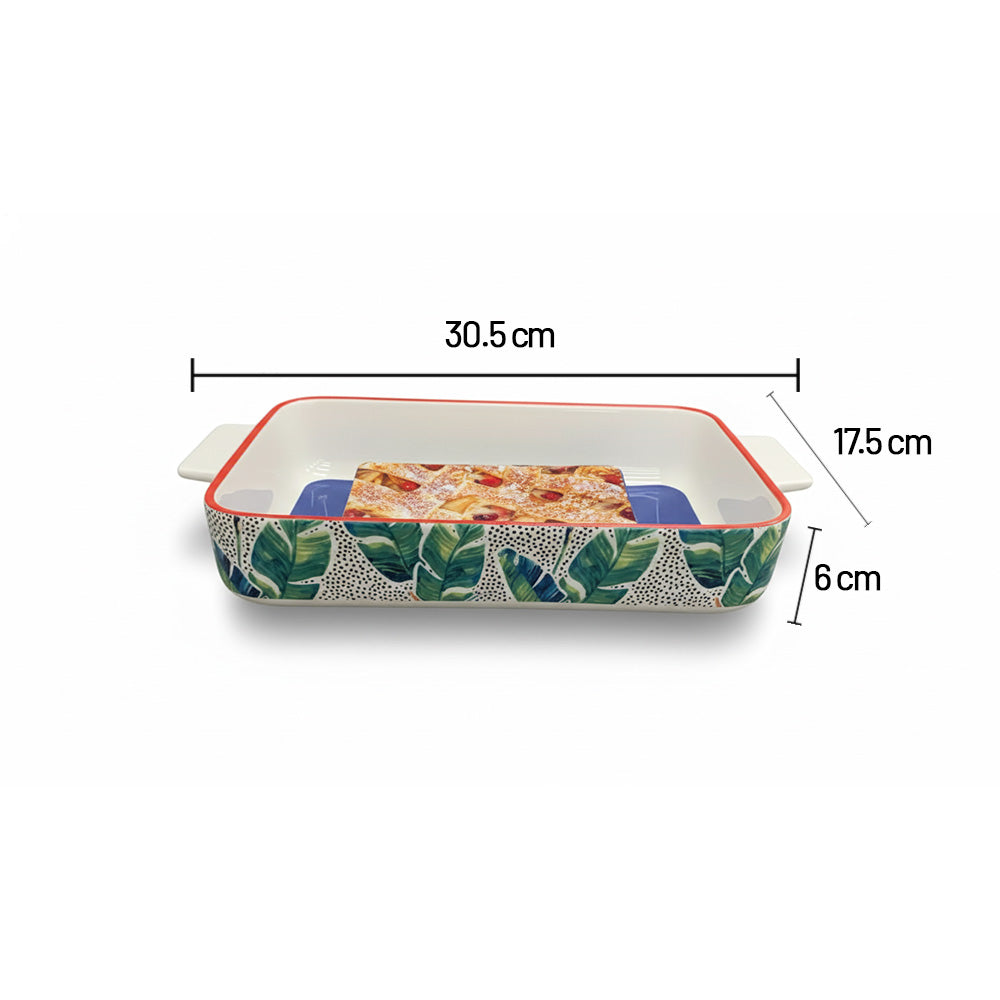 صينية سيراميك بنمط أوراق الشجر