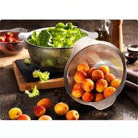 ( M )مصفاة الفولاذ المقاوم للصدأ بمقبض