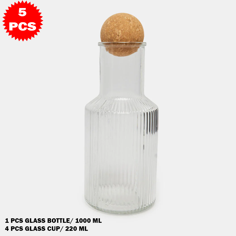 طقم عصير زجاجي 5 قطع