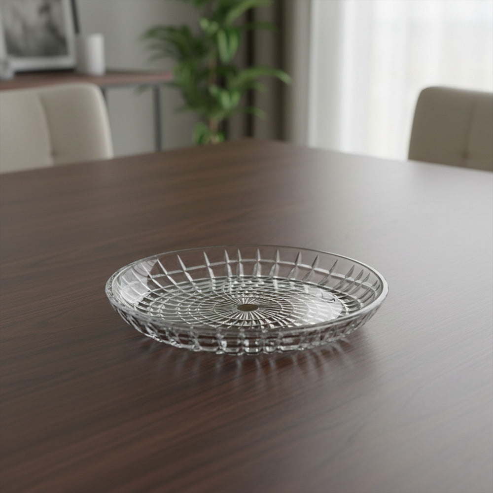 طبق تقديم زجاجي فاخر