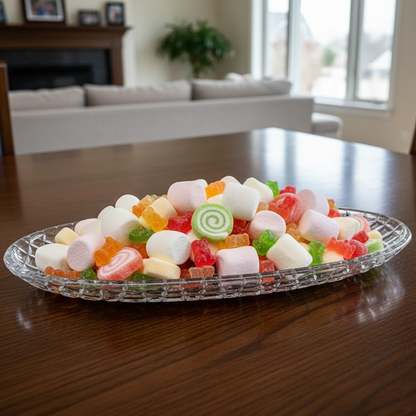 طبق تقديم زجاجي فاخر