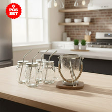 طقم أدوات شرب ماسون جار