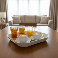 صينية تقديم بمقابض جانبية تصميم عصري