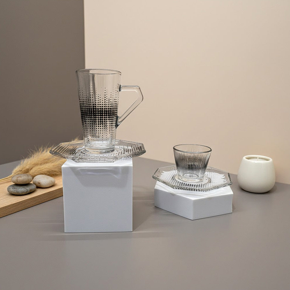 طقم استكانة وفنجان 18قطعة Diva Lady