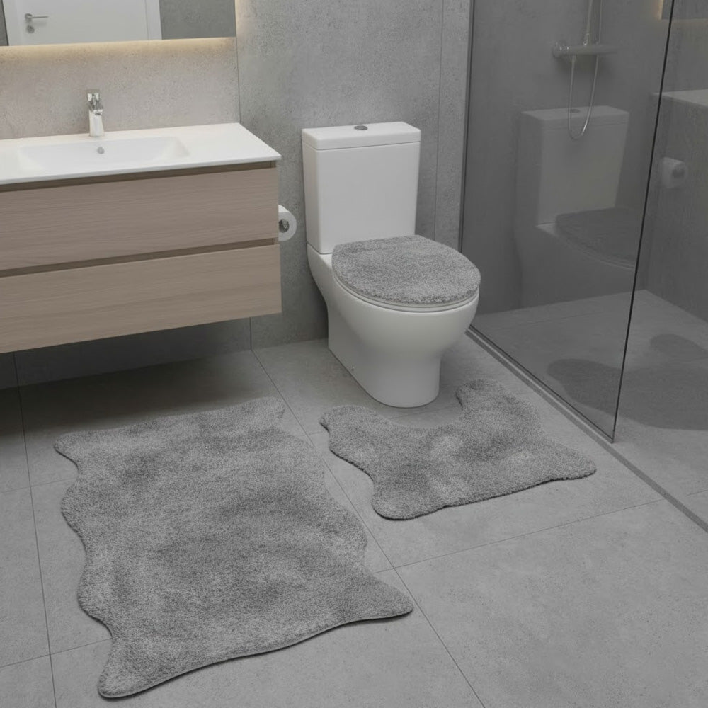 طقم سجاد حمام ناعم - 3 قطع