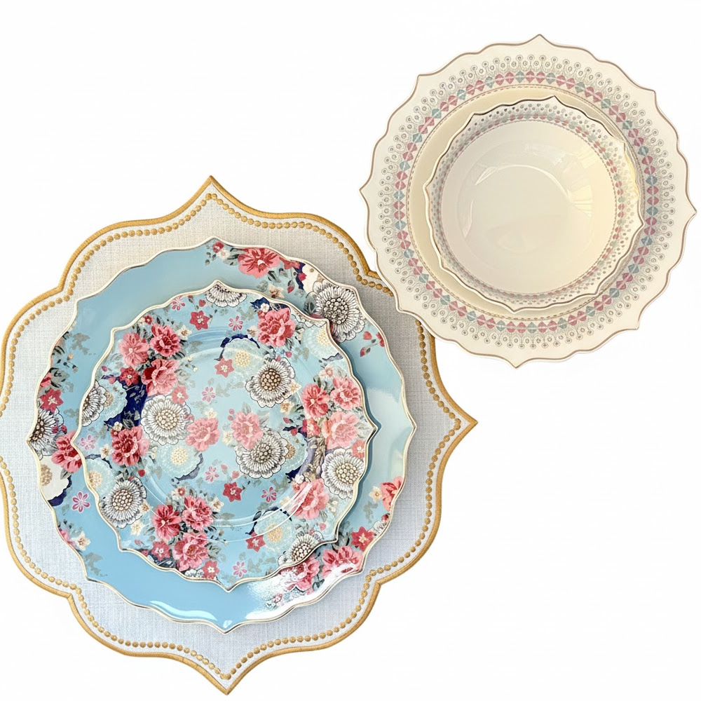 طقم أطباق مائدة فاخر 24 قطعة