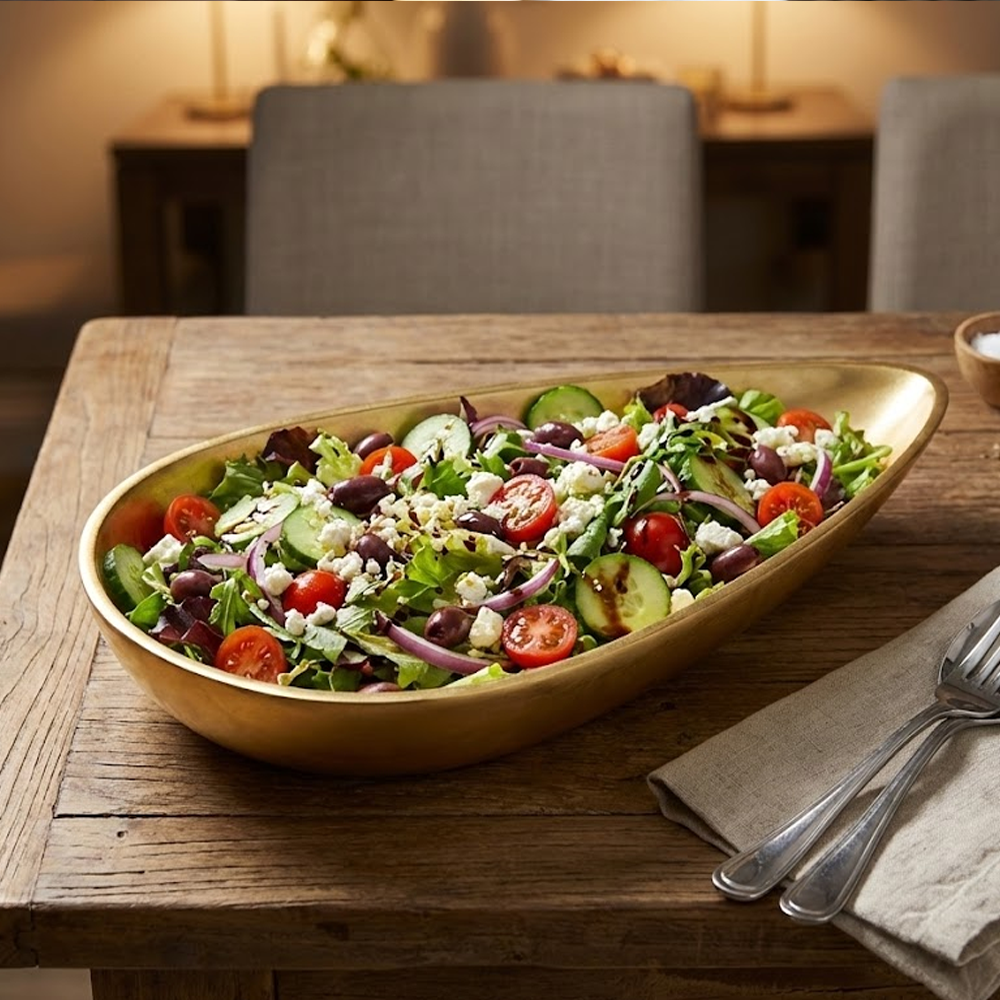 وعاء تقديم كبير بتصميم عصري بالوان متعددة