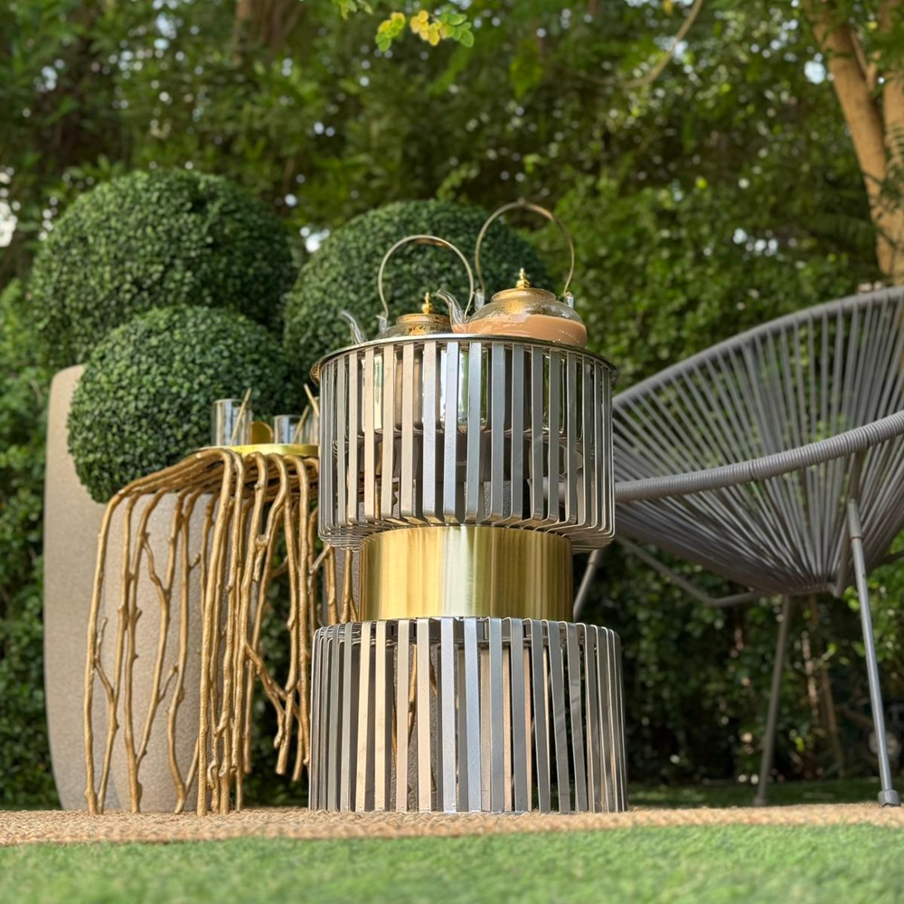 دوة و شواية معدنية بإطار ذهبي Alkuwaity Al Awal الكويتي الأول