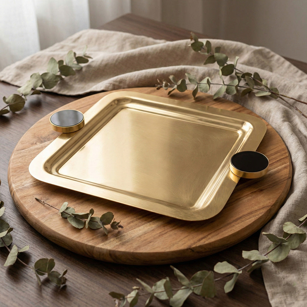 صينية تقديم مربعة كبيرة Alkuwaity Al Awal الكويتي الأول