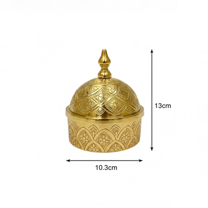 وعاء تمر معدني فاخر مزخرف