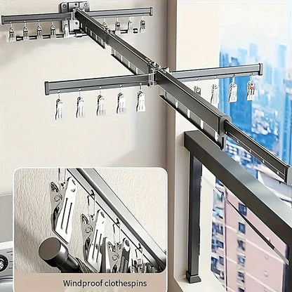 رف تجفيف الملابس المثبت على الجدار