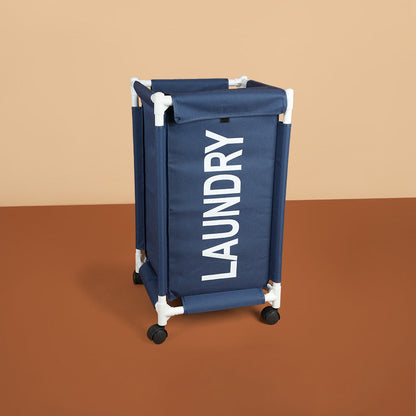 سلة غسيل ذات حجرة واحدة مع غطاء، المقاس: ارتفاع 65 × عرض 35 × طول 35