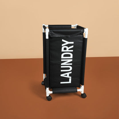 سلة غسيل ذات حجرة واحدة مع غطاء، المقاس: ارتفاع 65 × عرض 35 × طول 35