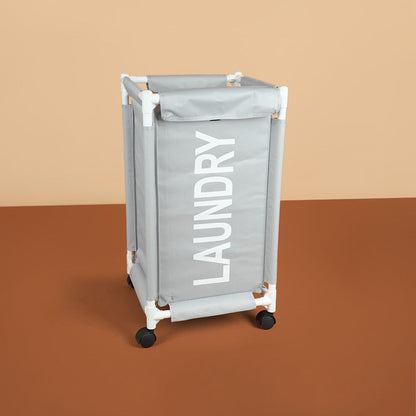 سلة غسيل ذات حجرة واحدة مع غطاء، المقاس: ارتفاع 65 × عرض 35 × طول 35