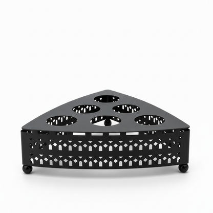 صينية تقديم معدنية بنقوش هندسية