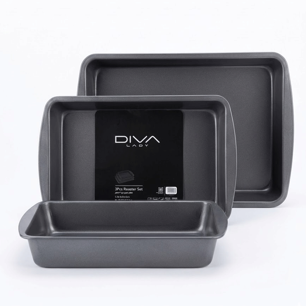 طقم صواني تحميص 3 قطع Diva Lady