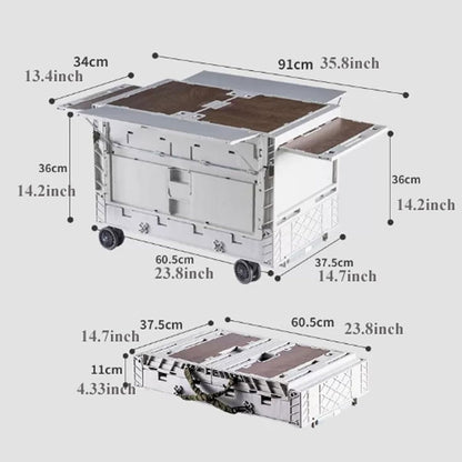 عربة وصندوق تخزين محمولة