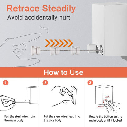 حبل غسيل قابل للسحب بطول 4.2 متر