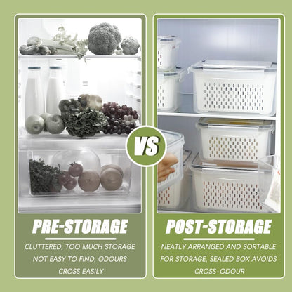 طقم صناديق ثلاجة للتخزين 5 قطعة