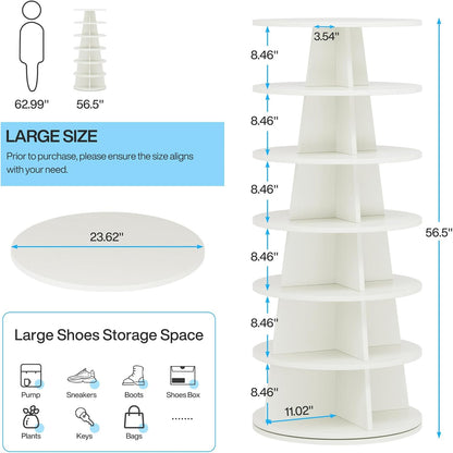 برج رفوف هرمي دوار للأحذية