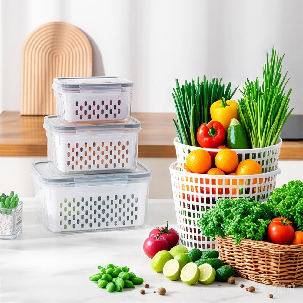 طقم صناديق ثلاجة للتخزين 9 قطعة