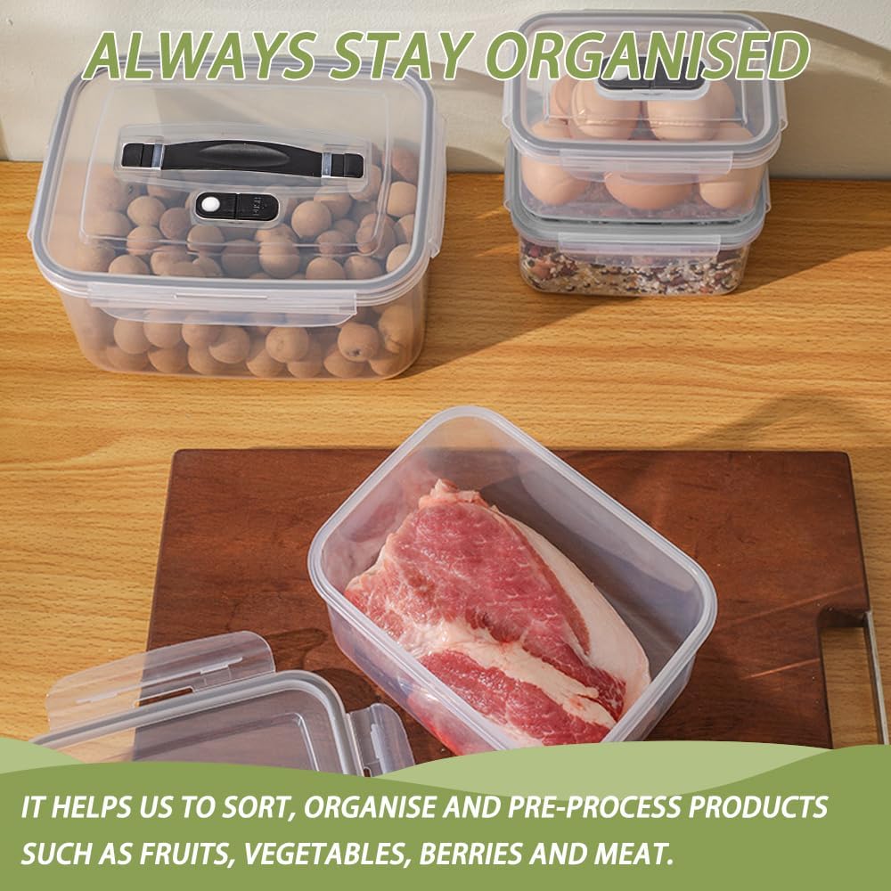 طقم صناديق ثلاجة للتخزين 5 قطعة