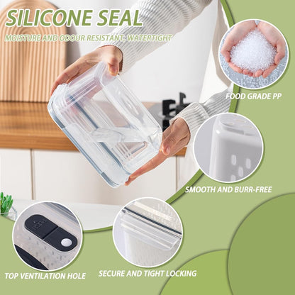 طقم صناديق ثلاجة للتخزين 5 قطعة