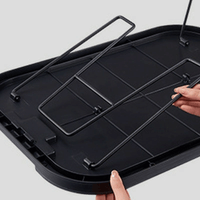 سلة قابلة للطي مع طاولة خشبية متعدد الاستخدام