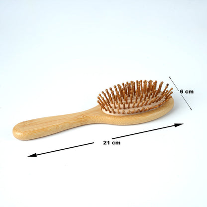 فرشاة شعر بيضاوية من الخيزران