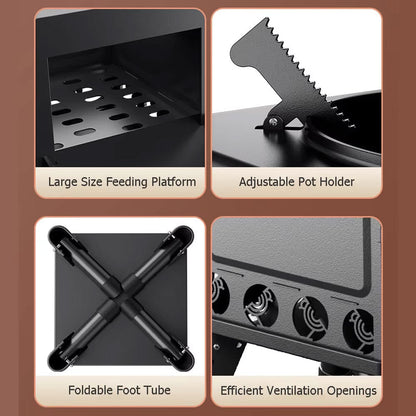 موقد محمول لحرق الأخشاب