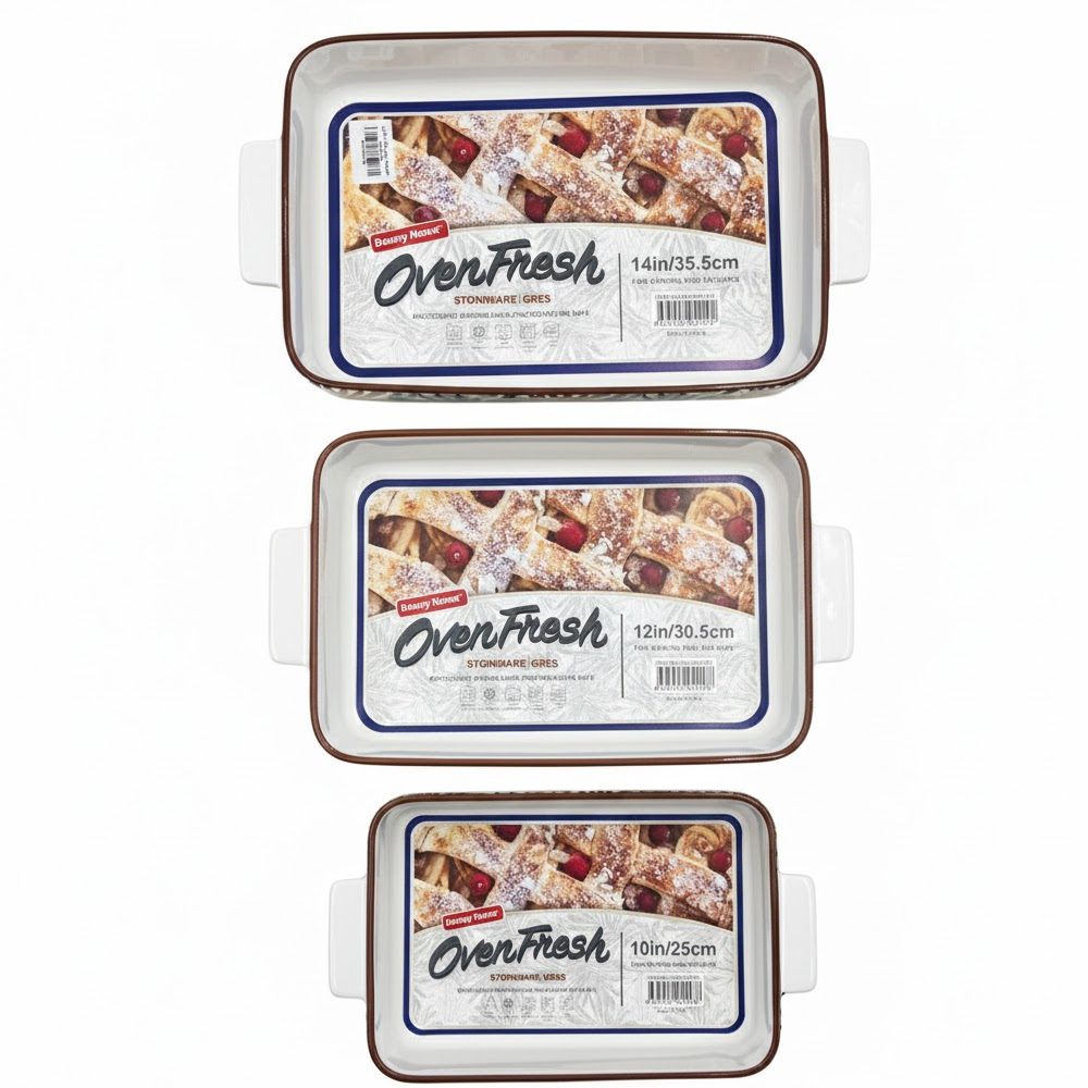 صينية فرن سيراميك مستطيلة