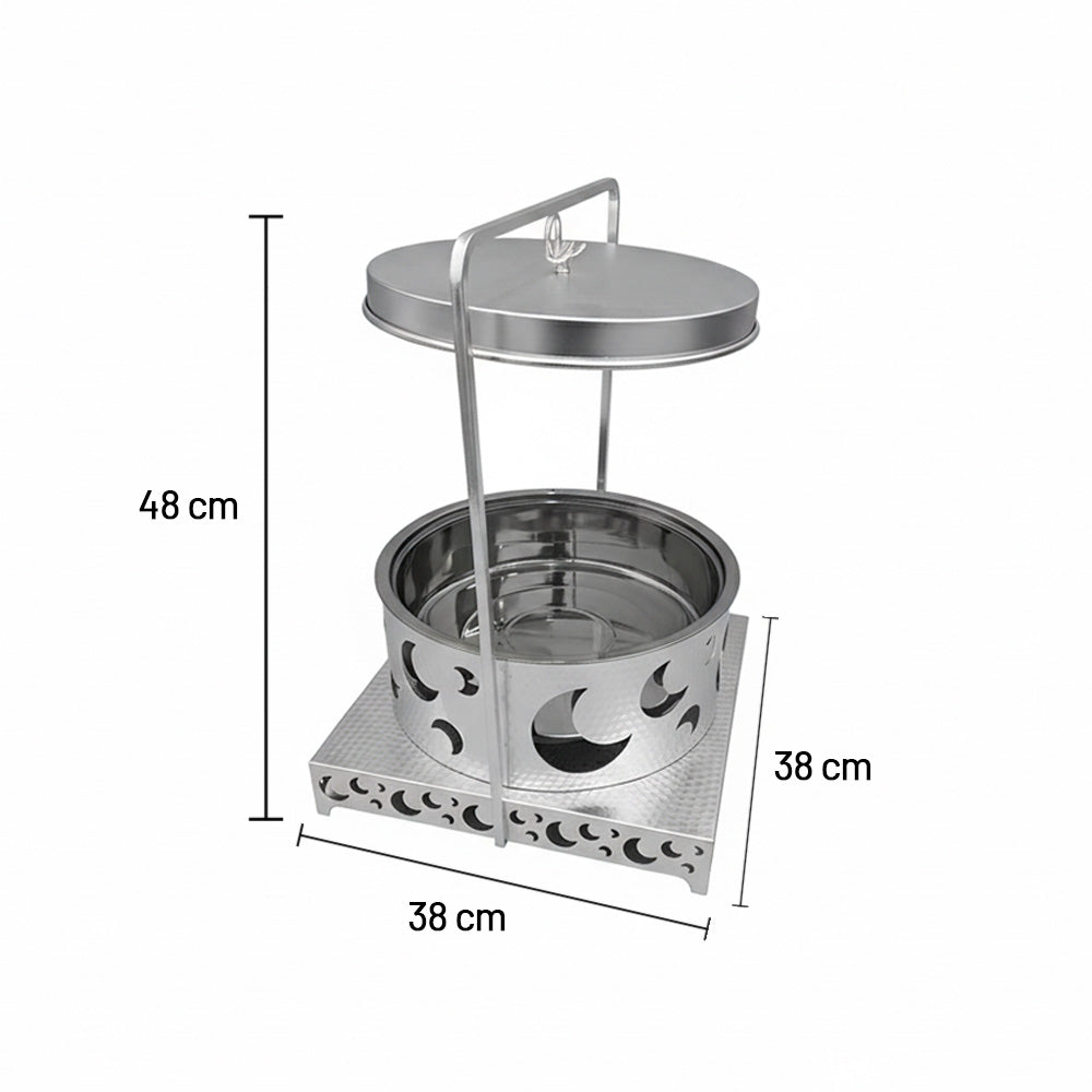 قدر ساخن معلق بتصميم القمر - سعة 6 لتر