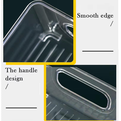 صندوق منظم للثلاجة شفاف قابل للتكديس