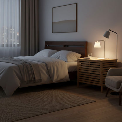 صندوق منظم منزلي من الخيزران